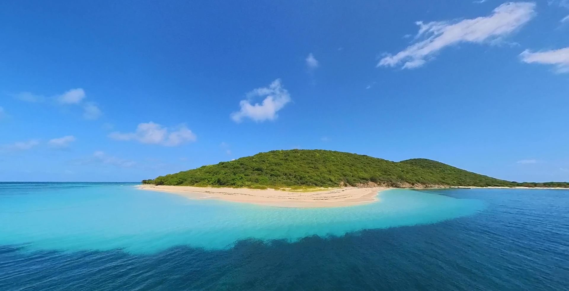 Buck Island Reef National Monument off St. Croix, with its white-sand spit and turquoise reef water