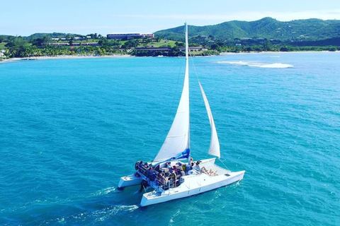 Wave Dancer sailing catamaran under sail off St. Croix