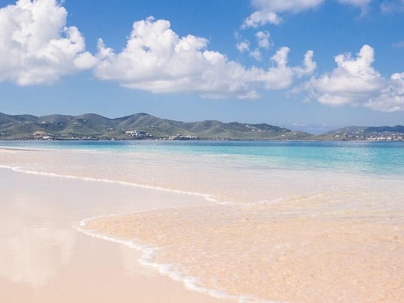 The white sand of Turtle Beach on Buck Island