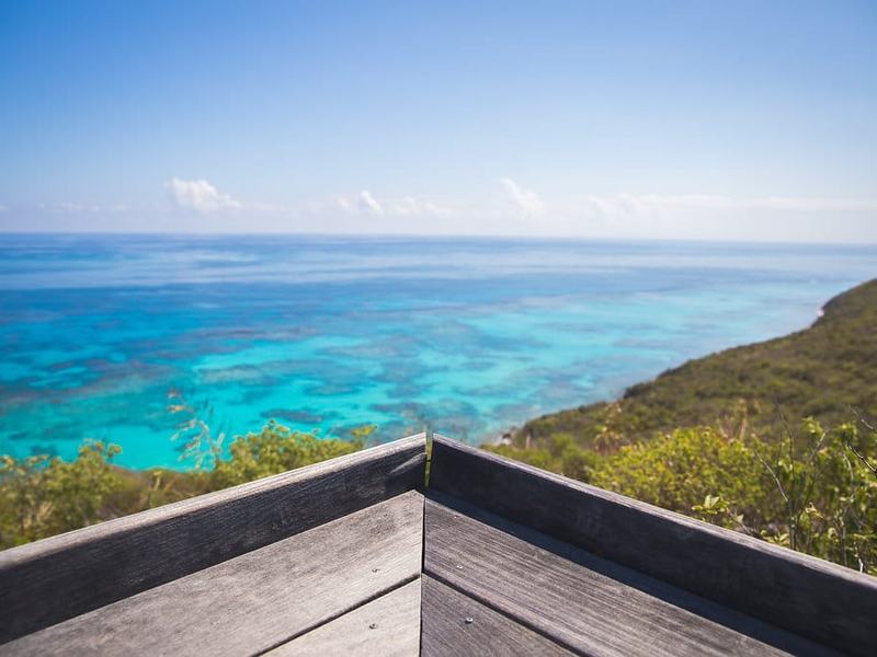 The view of Buck Island&rsquo;s reef from the observation platform