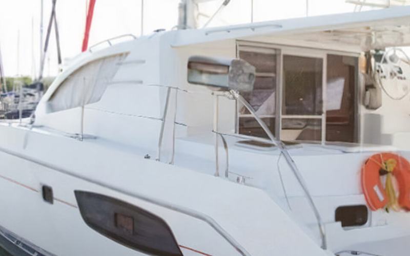 The Inconceivable sailing catamaran at Green Cay Marina